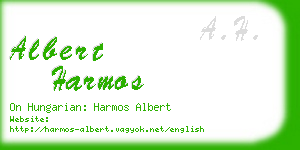 albert harmos business card